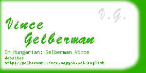 vince gelberman business card